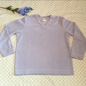 NWOT Blair Blue Fleece Top L